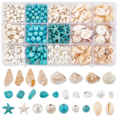 UNICRAFTALE 1 Box 340 Stück Seesternperlen Böhmischen Stil Blau Weiße Perlen Natürliche Muschelperlen Sommer Ozeantiere Seesterne Muschelanhänger 5/6/8mm Zur Schmuckherstellung UNICRAFTALE 1 Box 340 Stück Seesternperlen Böhmischen Stil Blau Weiße Perlen Natürliche Muschelperlen Sommer Ozeantiere Seesterne Muschelanhänger 5/6/8mm Zur Schmuckherstellung von UNICRAFTALE