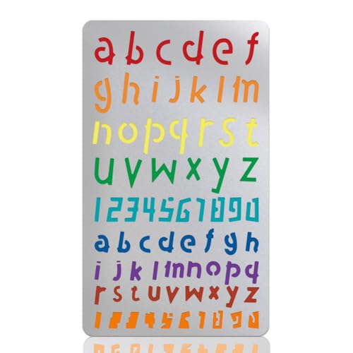 UNICRAFTALE 1 Stück Metallschablone Buchstaben Zahlenschablonen Zum Journaling Edelstahl Malschablonen Holzvorlagen Schablonen Zum Journaling Schablonen Zum Holzschnitzen Lesezeichen Zeichnen von UNICRAFTALE
