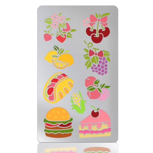 UNICRAFTALE 1 Stück Metallschablone Obst Lebensmittelmotiv Schablone Kirsch Zitronen Trauben Zeichenschablone Malschablonen Edelstahl Wiederverwendbare Vorlage Für Holzschnitzerei Scrapbooking UNICRAFTALE 1 Stück Metallschablone Obst Lebensmittelmotiv Schablone Kirsch Zitronen Trauben Zeichenschablone Malschablonen Edelstahl Wiederverwendbare Vorlage Für Holzschnitzerei Scrapbooking von UNICRAFTALE