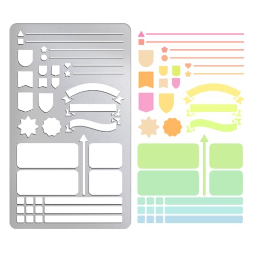 UNICRAFTALE 1 Stück Metallschablone Randmuster Edelstahl Malschablone Planungsbanner Lesezeichen Metall Tagebuchschablone Metallrahmen Zeichenschablonen Vorlagen Für DIY Tagebuch Scrapbook UNICRAFTALE 1 Stück Metallschablone Randmuster Edelstahl Malschablone Planungsbanner Lesezeichen Metall Tagebuchschablone Metallrahmen Zeichenschablonen Vorlagen Für DIY Tagebuch Scrapbook von UNICRAFTALE