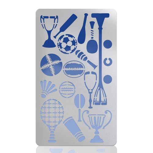 UNICRAFTALE 1 Stück Metallschablone Sportball Schablone Malschablonen Edelstahl Fußball Baseball Schablonen Vorlagen Für Journale Schablonen Für Holzschnitzerei Zeichnung Gravur Scrapbooking UNICRAFTALE 1 Stück Metallschablone Sportball Schablone Malschablonen Edelstahl Fußball Baseball Schablonen Vorlagen Für Journale Schablonen Für Holzschnitzerei Zeichnung Gravur Scrapbooking von UNICRAFTALE