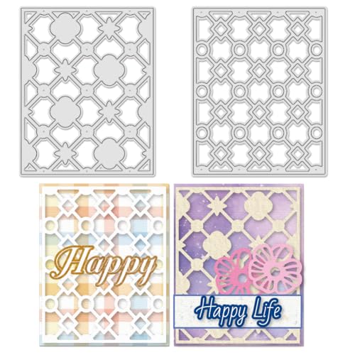 UNICRAFTALE 1 x Hintergrundrahmen-Metall-Stanzformen, Gitter, 3D-Phorahmen, Stanzformen, Textur-Rahmen-Schablonen, Metall-Stanzformen, Party-Hochzeitsdekorationen für Kartenherstellung, Scrapbooking UNICRAFTALE 1 x Hintergrundrahmen-Metall-Stanzformen, Gitter, 3D-Phorahmen, Stanzformen, Textur-Rahmen-Schablonen, Metall-Stanzformen, Party-Hochzeitsdekorationen für Kartenherstellung, Scrapbooking von UNICRAFTALE