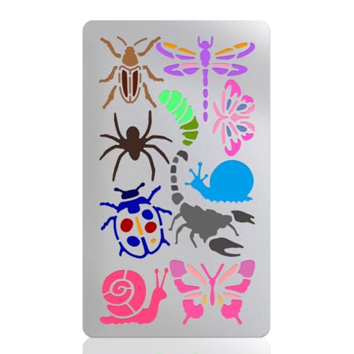 UNICRAFTALE 1 x Insektenelement, Retro-Metall-Schablone, Edelstahl-Gemälde, Metallschablone für Tagebuch, Schablonen für DIY, Scrapbooking, Fotoalbum, dekorative Prägung, DIY-Papierkarte UNICRAFTALE 1 x Insektenelement, Retro-Metall-Schablone, Edelstahl-Gemälde, Metallschablone für Tagebuch, Schablonen für DIY, Scrapbooking, Fotoalbum, dekorative Prägung, DIY-Papierkarte von UNICRAFTALE