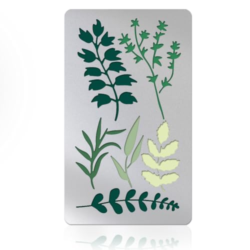 UNICRAFTALE 1 x Metallschablone für Pflanzen, Edelstahl, Malschablonen für Pflanzen, Blätter, Schablonen für Tagebuch, Vorlage für Holzschnitzerei, Zeichnen, Gravur, Scrapbooking UNICRAFTALE 1 x Metallschablone für Pflanzen, Edelstahl, Malschablonen für Pflanzen, Blätter, Schablonen für Tagebuch, Vorlage für Holzschnitzerei, Zeichnen, Gravur, Scrapbooking von UNICRAFTALE