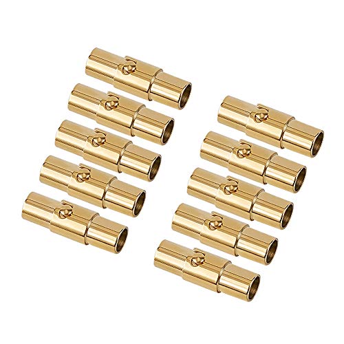 UNICRAFTALE 10 Sätze Goldene Säule Edelstahl Magnetverschluss Verschlüsse Magnet Schraube Schnalle Rohr Lederband Endkappen Mit Verriegelungsmechanismus Für Armband Schmuck Machen 18x6.5mm Loch 4mm UNICRAFTALE 10 Sätze Goldene Säule Edelstahl Magnetverschluss Verschlüsse Magnet Schraube Schnalle Rohr Lederband Endkappen Mit Verriegelungsmechanismus Für Armband Schmuck Machen 18x6.5mm Loch 4mm von UNICRAFTALE