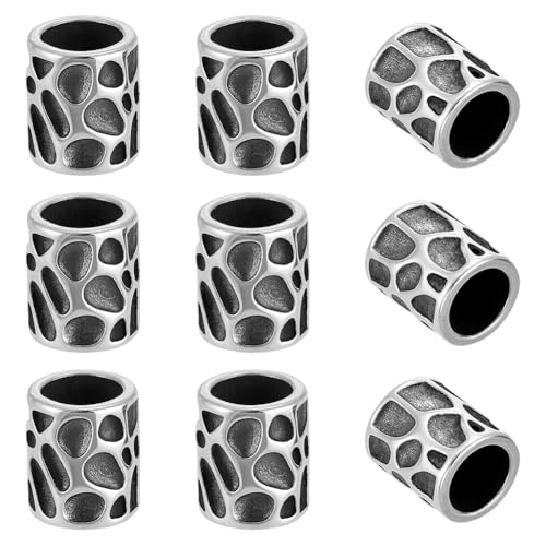 UNICRAFTALE 10 Stück 8 mm Loch Edelstahl Säulenperlen Antik Silber Farbe lose Perlen für DIY Halskette Armband Schmuckherstellung UNICRAFTALE 10 Stück 8 mm Loch Edelstahl Säulenperlen Antik Silber Farbe lose Perlen für DIY Halskette Armband Schmuckherstellung von UNICRAFTALE