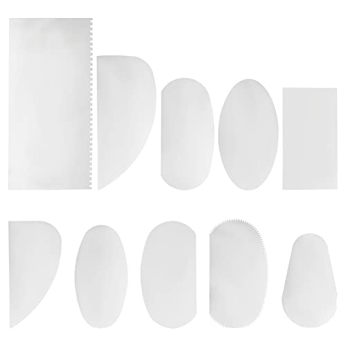 UNICRAFTALE 10 Teiliges Edelstahl Tonwerkzeug Set 10 Stile Gezackter Schaber Töpferton 8.5~14 mm Modellierwerkzeuge Zum Formen Auswischen Werkzeuge Für Polymer Tonschaber Töpferwerkzeuge Schaber von UNICRAFTALE