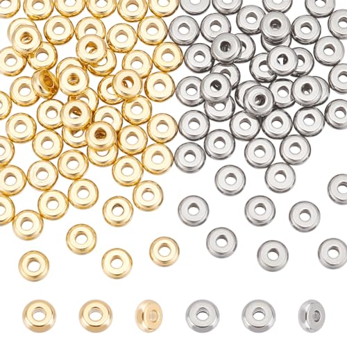UNICRAFTALE 100 Stk 2 Farben Edelstahl Perlen Abstandsperlen 5mm Flache Runde Perlen Armbänder Perlen Metall Zwischenperlen Glatte Perlen Für DIY Armbänder Halsketten Schmuckherstellung UNICRAFTALE 100 Stk 2 Farben Edelstahl Perlen Abstandsperlen 5mm Flache Runde Perlen Armbänder Perlen Metall Zwischenperlen Glatte Perlen Für DIY Armbänder Halsketten Schmuckherstellung von UNICRAFTALE