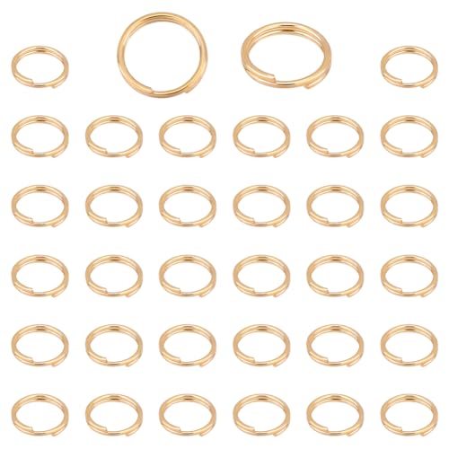 UNICRAFTALE 100 Stück 12mm 18 Karat Vergoldet Doppelschlaufen Biegeringe Edelstahl Biegeringe Mini Schlüsselringe Metallringe Verbindungsstücke Für Schlüsselanhänger Halsketten Armbänder Ohrringe UNICRAFTALE 100 Stück 12mm 18 Karat Vergoldet Doppelschlaufen Biegeringe Edelstahl Biegeringe Mini Schlüsselringe Metallringe Verbindungsstücke Für Schlüsselanhänger Halsketten Armbänder Ohrringe von UNICRAFTALE