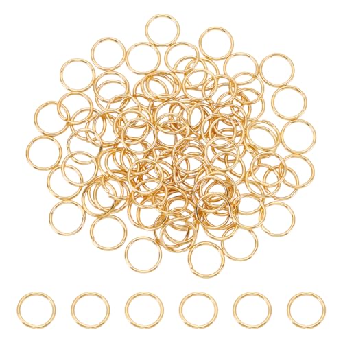 UNICRAFTALE 100 Stück 24 Karat Vergoldete Biegeringe Edelstahl Offene Biegeringe 12mm Runde Ringe Metallverbinderringe Zur Schmuckherstellung Und als Zubehör Für Ohrringe Armbänder Schlüsselanhänger UNICRAFTALE 100 Stück 24 Karat Vergoldete Biegeringe Edelstahl Offene Biegeringe 12mm Runde Ringe Metallverbinderringe Zur Schmuckherstellung Und als Zubehör Für Ohrringe Armbänder Schlüsselanhänger von UNICRAFTALE