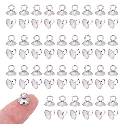 UNICRAFTALE 100 Stück 7 mm Lang Perlenkappen Anhängerschlaufen 202 Edelstahl Rundschlaufen Schmuck Verschluss Charm Perlen Anhänger Verbindungsstücke Für Anhänger Halskette Schmuckherstellung UNICRAFTALE 100 Stück 7 mm Lang Perlenkappen Anhängerschlaufen 202 Edelstahl Rundschlaufen Schmuck Verschluss Charm Perlen Anhänger Verbindungsstücke Für Anhänger Halskette Schmuckherstellung von UNICRAFTALE