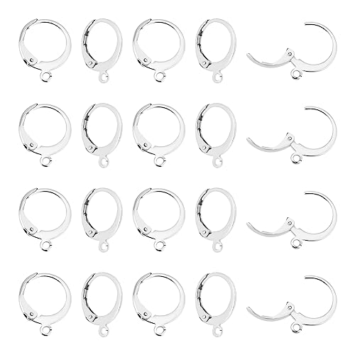 UNICRAFTALE 100 Stück Edelstahl Brisur Ohrring Ergebnisse Offene Schleife Brisur-Ohrring-Reifen Ohrring für die Herstellung von UNICRAFTALE