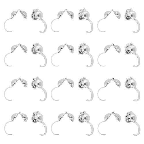 UNICRAFTALE 100 Stück Endkappe Perlen Endkappen Offene Clamshell Perlenspitzen Edelstahl Perlenspitzen Metallspitzen Knotenabdeckungen für Armband Halskette Herstellung 8,5x4mm, Durchmesser 4mm von UNICRAFTALE