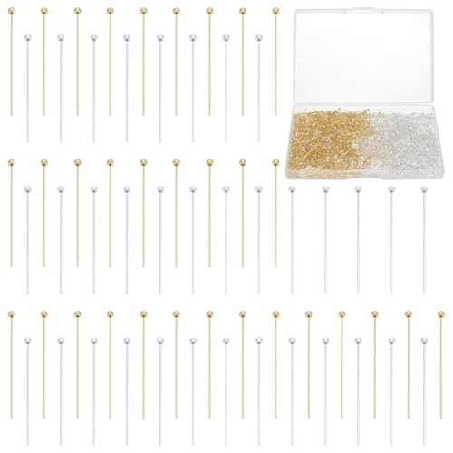 UNICRAFTALE 1000 Stück 2 Farben Kugelkopfstifte 30mm Gerader Kopfstift Messing Endkopfstifte Beschläge Kopfstifte Ohrringe DIY Herstellung Stifte Metalldrahtstift Zur Schmuckherstellung UNICRAFTALE 1000 Stück 2 Farben Kugelkopfstifte 30mm Gerader Kopfstift Messing Endkopfstifte Beschläge Kopfstifte Ohrringe DIY Herstellung Stifte Metalldrahtstift Zur Schmuckherstellung von UNICRAFTALE