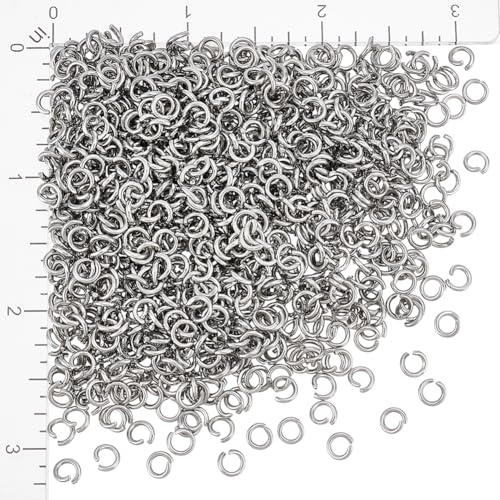 UNICRAFTALE 1000 Stück 5mm Biegeringe Edelstahl Offener Anschluss Schmuckzubehör Runder Metallring 1mm Dicke Biegeringe Für Schmuckherstellung Bastelprojekte Und Halskettenreparatur UNICRAFTALE 1000 Stück 5mm Biegeringe Edelstahl Offener Anschluss Schmuckzubehör Runder Metallring 1mm Dicke Biegeringe Für Schmuckherstellung Bastelprojekte Und Halskettenreparatur von UNICRAFTALE