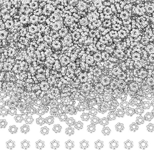 UNICRAFTALE 1000 Stück Abstandsperlen Blumenperlen 3mm Gänseblümchen Abstandsperlen Lose Metallperlen Blütenperlen Armbandperlen Winzige Abstandsperlen Für Halsketten Armbänder Schmuckherstellung UNICRAFTALE 1000 Stück Abstandsperlen Blumenperlen 3mm Gänseblümchen Abstandsperlen Lose Metallperlen Blütenperlen Armbandperlen Winzige Abstandsperlen Für Halsketten Armbänder Schmuckherstellung von UNICRAFTALE