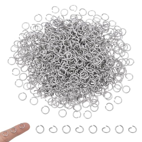 UNICRAFTALE 1000 Stück Offene Biegeringe 8mm Edelstahl Biegeringe Runde Ringe Schlüsselanhängerringe Metallverbindungsringe Für Die Schmuckherstellung Für Ohrringe Armbänder Halsketten Und Anhänger UNICRAFTALE 1000 Stück Offene Biegeringe 8mm Edelstahl Biegeringe Runde Ringe Schlüsselanhängerringe Metallverbindungsringe Für Die Schmuckherstellung Für Ohrringe Armbänder Halsketten Und Anhänger von UNICRAFTALE