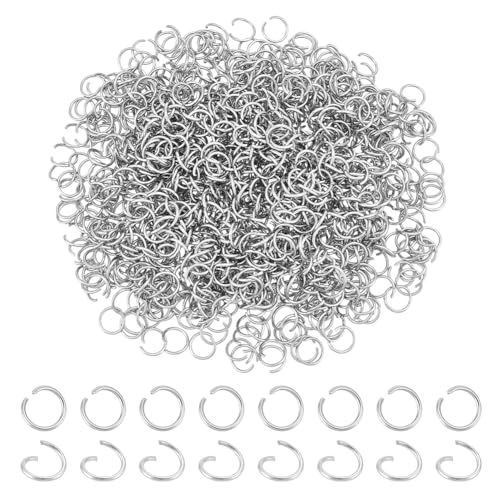 UNICRAFTALE 1000 Stück Offene Biegeringe 9mm Edelstahl Biegeringe Runde Ringe Schlüsselanhängerringe Metallverbindungsringe Für Die Schmuckherstellung Für Ohrringe Armbänder Halsketten Und Anhänger UNICRAFTALE 1000 Stück Offene Biegeringe 9mm Edelstahl Biegeringe Runde Ringe Schlüsselanhängerringe Metallverbindungsringe Für Die Schmuckherstellung Für Ohrringe Armbänder Halsketten Und Anhänger von UNICRAFTALE
