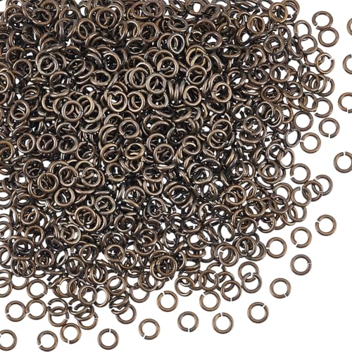 UNICRAFTALE 1000 Stück Offene Biegeringe Antike Bronze Biegeringe 5mm Runde Ringe Metallverbinder Ringe Zur Schmuckherstellung Und als Zubehör Für Ohrringe Armbänder Anhänger Und Schlüsselanhänger UNICRAFTALE 1000 Stück Offene Biegeringe Antike Bronze Biegeringe 5mm Runde Ringe Metallverbinder Ringe Zur Schmuckherstellung Und als Zubehör Für Ohrringe Armbänder Anhänger Und Schlüsselanhänger von UNICRAFTALE