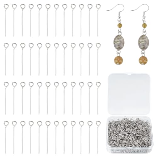 UNICRAFTALE 1000 Stück Offene Ösenstifte Edelstahl Ösenstifte 20 mm Lang Metallstifte Mit Flachem Kopf Metallkopfstifte Loch 2 mm Für Ohrringe Armbänder Anhänger Halsketten Schmuckherstellung UNICRAFTALE 1000 Stück Offene Ösenstifte Edelstahl Ösenstifte 20 mm Lang Metallstifte Mit Flachem Kopf Metallkopfstifte Loch 2 mm Für Ohrringe Armbänder Anhänger Halsketten Schmuckherstellung von UNICRAFTALE