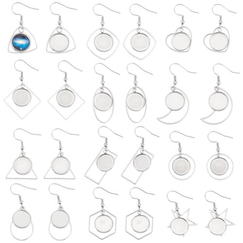 UNICRAFTALE 12 Paar 12 Stile Edelstahl Ohrring Lünetten Glas Rohling Baumelnde Ohrringe Cabochon Sets Draht Ohrringhaken Mit Runden Glas Cabochon Tabletts Für Herstellung Ohrringe Schmuck UNICRAFTALE 12 Paar 12 Stile Edelstahl Ohrring Lünetten Glas Rohling Baumelnde Ohrringe Cabochon Sets Draht Ohrringhaken Mit Runden Glas Cabochon Tabletts Für Herstellung Ohrringe Schmuck von UNICRAFTALE