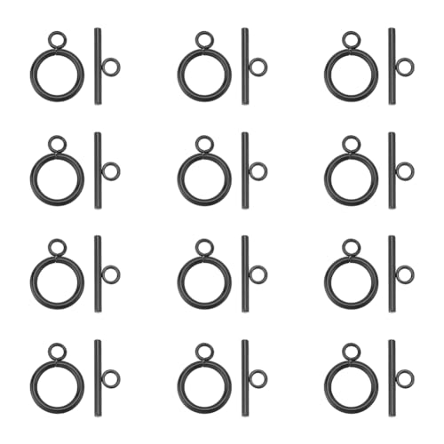 UNICRAFTALE 12 Sets Edelstahl Knebelverschlüsse Rund IQ Knebelverschlüsse T Steg Verschluss Schwarze Halsketten Knebelverschlüsse Schmuck Endverschlüsse Für DIY Halskette Armband Schmuckherstellung UNICRAFTALE 12 Sets Edelstahl Knebelverschlüsse Rund IQ Knebelverschlüsse T Steg Verschluss Schwarze Halsketten Knebelverschlüsse Schmuck Endverschlüsse Für DIY Halskette Armband Schmuckherstellung von UNICRAFTALE