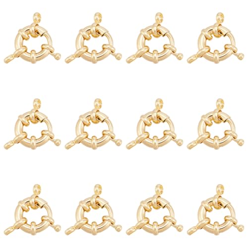 UNICRAFTALE 12 Stück 18 Karat Vergoldete Federringverschlüsse 22mm Runde Verschlüsse Für Halsketten Armbänder Metall Ringverschlüsse Glatte Oberfläche Verbindungsstücke Für Die DIY Schmuckherstellung UNICRAFTALE 12 Stück 18 Karat Vergoldete Federringverschlüsse 22mm Runde Verschlüsse Für Halsketten Armbänder Metall Ringverschlüsse Glatte Oberfläche Verbindungsstücke Für Die DIY Schmuckherstellung von UNICRAFTALE