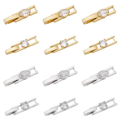 UNICRAFTALE 12 Stück 2 Farben 18 Karat Vergoldet Faltverschluss Verlängerung Schmuckverschluss 2 Stile Kristall Strass Verschlüsse Rechteckige Halsketten Armbandverlängerung Für Die Schmuckherstellung UNICRAFTALE 12 Stück 2 Farben 18 Karat Vergoldet Faltverschluss Verlängerung Schmuckverschluss 2 Stile Kristall Strass Verschlüsse Rechteckige Halsketten Armbandverlängerung Für Die Schmuckherstellung von UNICRAFTALE