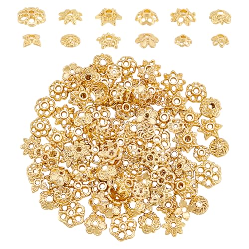 UNICRAFTALE 120 Stück 12 Stile 18 Karat Vergoldete Endkappen Für Blumenperlen Perlenkappen Abstandsperlenkappen Enden Perlenkappen Lose Abstandsperlen Massenohrringe Für Die Herstellung UNICRAFTALE 120 Stück 12 Stile 18 Karat Vergoldete Endkappen Für Blumenperlen Perlenkappen Abstandsperlenkappen Enden Perlenkappen Lose Abstandsperlen Massenohrringe Für Die Herstellung von UNICRAFTALE