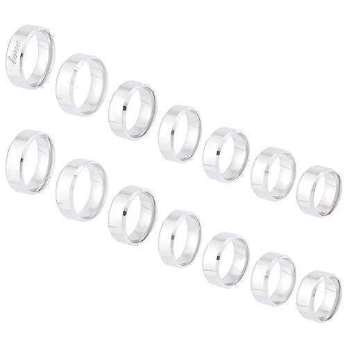 UNICRAFTALE 14 Stück Edelstahl Schlicht Matt Bandring 7 Größen Laserbeschriftung Rohlinge Fingerring Metall Hypoallergen Beschriftung Blanko Fingerring Klassische Eheringe Für Schmuckherstellung UNICRAFTALE 14 Stück Edelstahl Schlicht Matt Bandring 7 Größen Laserbeschriftung Rohlinge Fingerring Metall Hypoallergen Beschriftung Blanko Fingerring Klassische Eheringe Für Schmuckherstellung von UNICRAFTALE