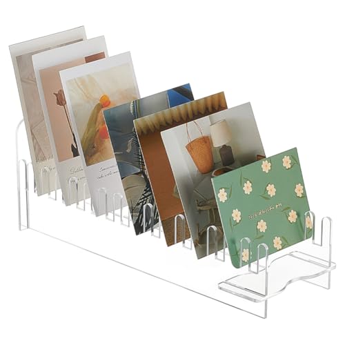 UNICRAFTALE 15 Slot Weihnachtsgrußkarten Aufkleber Präsentationsständer Acryl Präsentationsständer Transparenter Acryl Organizer Tragbarer Postkartenständer Für Die Präsentation von Grußkarten von UNICRAFTALE