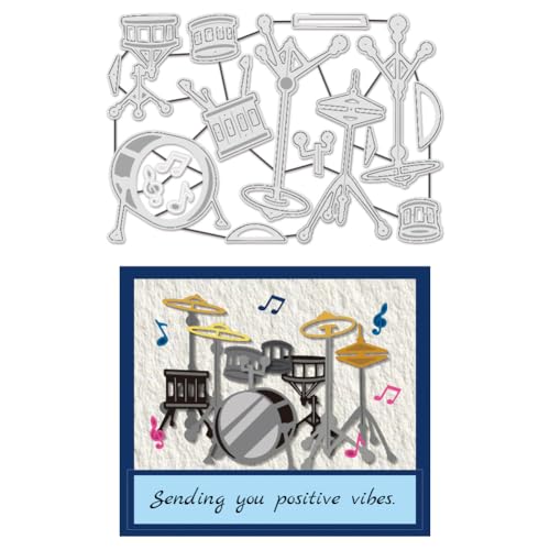 UNICRAFTALE 15 Stück/Set Regal-Trommel-Stanzformen für Kartenherstellung, Musik-Trommeln, Stanzformen, Metall-Stanzformen für DIY, Scrapbooking, Schablone, Prägepapier, Album, Basteldekoration UNICRAFTALE 15 Stück/Set Regal-Trommel-Stanzformen für Kartenherstellung, Musik-Trommeln, Stanzformen, Metall-Stanzformen für DIY, Scrapbooking, Schablone, Prägepapier, Album, Basteldekoration von UNICRAFTALE