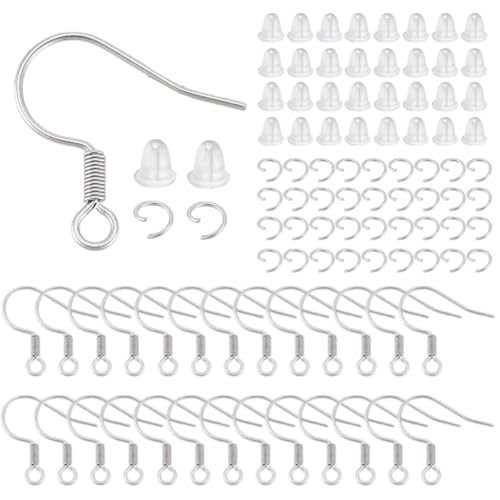 UNICRAFTALE 150 Set Edelstahl Ohrringhaken Ohrdraht Mit 150 Stück offenen Biegeringen Und 200 Stück Ohrringverschlüssen Metall Ohrringhaken Mit Spule Für Die Herstellung von DIY Ohrringschmuck UNICRAFTALE 150 Set Edelstahl Ohrringhaken Ohrdraht Mit 150 Stück offenen Biegeringen Und 200 Stück Ohrringverschlüssen Metall Ohrringhaken Mit Spule Für Die Herstellung von DIY Ohrringschmuck von UNICRAFTALE