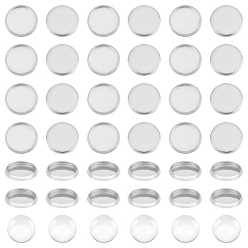 UNICRAFTALE 150 Set Runde Lünettenschalen 10mm Glatte Kante Blanke Lünetten Anhängerschalen Flache Runde Schalenfassungen Blanke Lünetten Cabochons Lünettenschalen Für Die DIY Schmuckherstellung von UNICRAFTALE