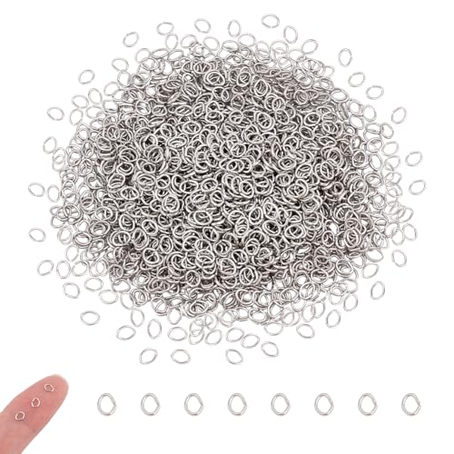 UNICRAFTALE 1500 Stück Offene Biegeringe Edelstahl Ovale Biegeringe 4x3mm Mini Biegeringe Für Die Schmuckherstellung DIY Bastelarbeiten Ohrringe Armbänder Anhänger Halsbänder Schlüsselanhänger UNICRAFTALE 1500 Stück Offene Biegeringe Edelstahl Ovale Biegeringe 4x3mm Mini Biegeringe Für Die Schmuckherstellung DIY Bastelarbeiten Ohrringe Armbänder Anhänger Halsbänder Schlüsselanhänger von UNICRAFTALE