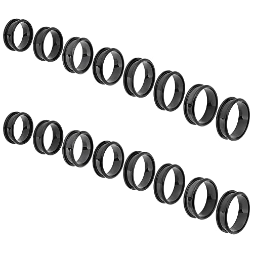 UNICRAFTALE 16 Stück 8 Größen Schwarz Fingerring Edelstahl Blank Ringe Kern Rohlinge Ringe Für Inlay Runde Gerillte Leere Ring Rohlinge Mit Samtbeuteln Für Die Schmuckherstellung UNICRAFTALE 16 Stück 8 Größen Schwarz Fingerring Edelstahl Blank Ringe Kern Rohlinge Ringe Für Inlay Runde Gerillte Leere Ring Rohlinge Mit Samtbeuteln Für Die Schmuckherstellung von UNICRAFTALE