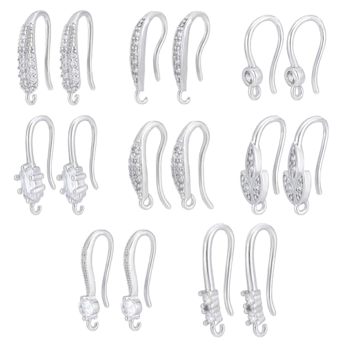 UNICRAFTALE 16 Stück 8 Stile Ohrhaken Französische Haken Strass Ohrhaken Kristall Baumeln Haken Mit Schlaufen Zur Schmuckherstellung DIY Ohrring Befunde UNICRAFTALE 16 Stück 8 Stile Ohrhaken Französische Haken Strass Ohrhaken Kristall Baumeln Haken Mit Schlaufen Zur Schmuckherstellung DIY Ohrring Befunde von UNICRAFTALE