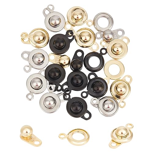 UNICRAFTALE 18 Sets 3 Farben Schnappverschlüsse Edelstahl Druckknopf Druckknopf Kappe Sockel Schnappverschlüsse Schmuckverbinder Für Armband Schmuckherstellung 15~15.5 mm UNICRAFTALE 18 Sets 3 Farben Schnappverschlüsse Edelstahl Druckknopf Druckknopf Kappe Sockel Schnappverschlüsse Schmuckverbinder Für Armband Schmuckherstellung 15~15.5 mm von UNICRAFTALE