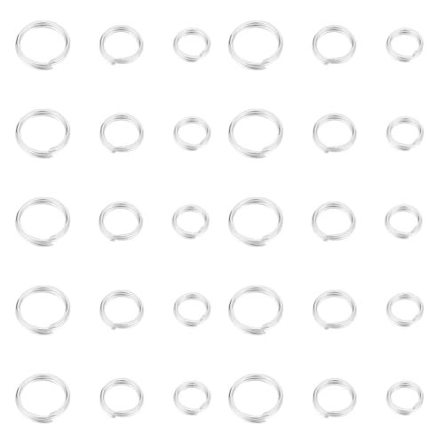 UNICRAFTALE 18 Stück 3 Größen 925 Sterling Silber Biegeringe Doppelschlaufen Biegeringe 5/6/7mm Durchmesser Mini Schlüsselringe Kleine Metallringe Verbindungsstücke Für Schlüsselanhänger Schmuck UNICRAFTALE 18 Stück 3 Größen 925 Sterling Silber Biegeringe Doppelschlaufen Biegeringe 5/6/7mm Durchmesser Mini Schlüsselringe Kleine Metallringe Verbindungsstücke Für Schlüsselanhänger Schmuck von UNICRAFTALE