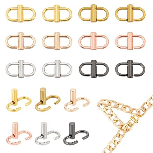 UNICRAFTALE 18 Stück 6 Farben Taschen Clip Schnallen Taschenkettenriemen Hellgoldene Taschenkette Kürzungsverschluss Kettenglied Reparaturverbinder Für Austausch Verwendung von Taschenzubehör UNICRAFTALE 18 Stück 6 Farben Taschen Clip Schnallen Taschenkettenriemen Hellgoldene Taschenkette Kürzungsverschluss Kettenglied Reparaturverbinder Für Austausch Verwendung von Taschenzubehör von UNICRAFTALE