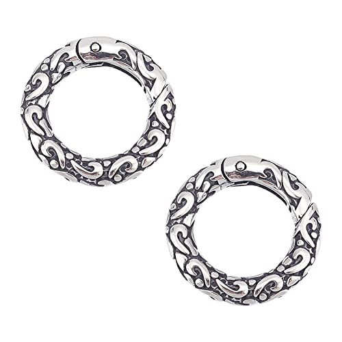 UNICRAFTALE 2 Stk Tibetischer Stil Karabiner Ringe Edelstahl Strukturierte Schnappverschlüsse 6 Gauge Karabinerhaken Schlüsselanhänger Spring Gate Ringe Für Taschen Schultergurte Schlüsselanhänger UNICRAFTALE 2 Stk Tibetischer Stil Karabiner Ringe Edelstahl Strukturierte Schnappverschlüsse 6 Gauge Karabinerhaken Schlüsselanhänger Spring Gate Ringe Für Taschen Schultergurte Schlüsselanhänger von UNICRAFTALE