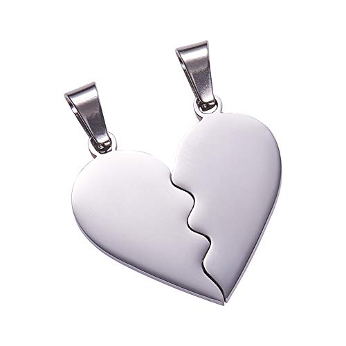 UNICRAFTALE 2 Stück/Set Edelstahl Split Herz Anhänger Herz Liebhaber Anhänger 4x7mm Großes Loch Heart Charms Halsketten Anhänger Für Love Necklace Valentinstag Jewelry Making Crafting UNICRAFTALE 2 Stück/Set Edelstahl Split Herz Anhänger Herz Liebhaber Anhänger 4x7mm Großes Loch Heart Charms Halsketten Anhänger Für Love Necklace Valentinstag Jewelry Making Crafting von UNICRAFTALE