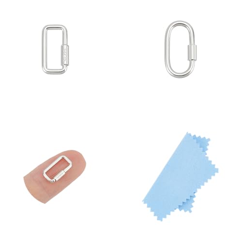 UNICRAFTALE 2 Stück 925 Sterlingsilber Karabinerverschlüsse Oval Schraubkarabinerverschlüsse Schraubverschluss Clip Verschlüsse Metall Schlüsselanhänger Clip Haken Schnellverschluss Für Die Handtasche UNICRAFTALE 2 Stück 925 Sterlingsilber Karabinerverschlüsse Oval Schraubkarabinerverschlüsse Schraubverschluss Clip Verschlüsse Metall Schlüsselanhänger Clip Haken Schnellverschluss Für Die Handtasche von UNICRAFTALE