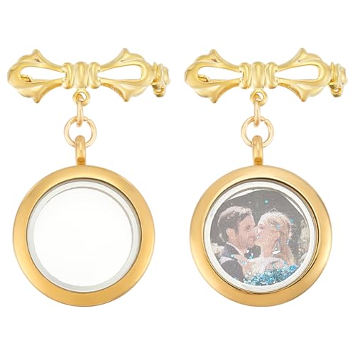UNICRAFTALE 2 Stück Goldene Schleife Brautblumenanhänger Fotomedaillon Anhänger Brautbroschen Metall Gedenkfotoanhänger Blumenstrauß Fotoanhänger Zur Schmuckherstellung UNICRAFTALE 2 Stück Goldene Schleife Brautblumenanhänger Fotomedaillon Anhänger Brautbroschen Metall Gedenkfotoanhänger Blumenstrauß Fotoanhänger Zur Schmuckherstellung von UNICRAFTALE