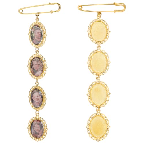 UNICRAFTALE 2 Stück Hochzeitsstrauß Andenken Foto Anhänger DIY Foto Anhänger Ovale Runde Anstecknadel Broschen Bastelset Gold 4 Bilder Für Revers Oder Brautblumen Mutter Der Braut Oder Des Bräutigams UNICRAFTALE 2 Stück Hochzeitsstrauß Andenken Foto Anhänger DIY Foto Anhänger Ovale Runde Anstecknadel Broschen Bastelset Gold 4 Bilder Für Revers Oder Brautblumen Mutter Der Braut Oder Des Bräutigams von UNICRAFTALE