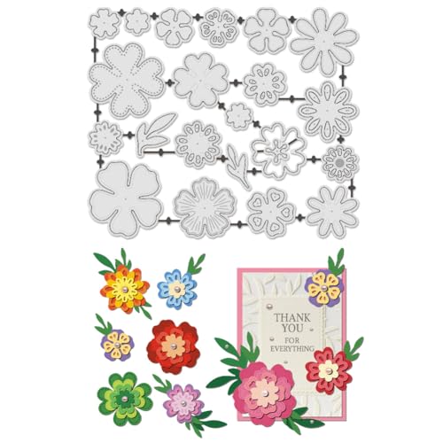 UNICRAFTALE 2 x Blumen-Stanzformen, Schablonen, Karbonstahl, Prägeschablone, Bordüre, Hintergrund, Metall, Stanzform für Kartenherstellung, DIY, Scrapbooking, Fotoalbum, 2 Stück UNICRAFTALE 2 x Blumen-Stanzformen, Schablonen, Karbonstahl, Prägeschablone, Bordüre, Hintergrund, Metall, Stanzform für Kartenherstellung, DIY, Scrapbooking, Fotoalbum, 2 Stück von UNICRAFTALE