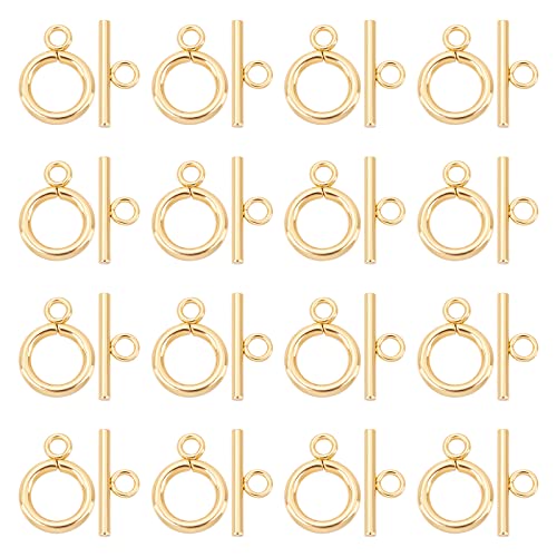UNICRAFTALE 20 Sets Goldene Schmuck Verschlüsse Knebelverschlüsse 304 Edelstahl Armband Verschlüsse IQ Ketten Verschlüsse & Tbar Verschlüsse Für Die DIY Halsketten Armband Schmuckherstellung von UNICRAFTALE