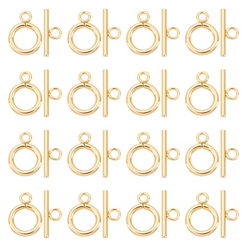 UNICRAFTALE 20 Sets Goldene Schmuck Verschlüsse Knebelverschlüsse 304 Edelstahl Armband Verschlüsse IQ Ketten Verschlüsse & Tbar Verschlüsse Für Die DIY Halsketten Armband Schmuckherstellung von UNICRAFTALE