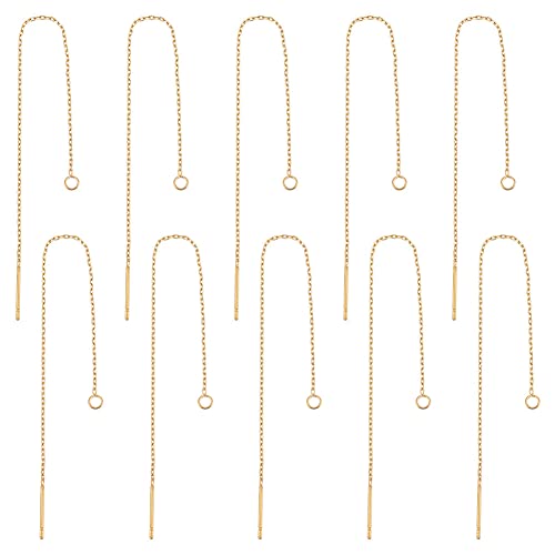 UNICRAFTALE 20 Stück Goldene Edelstahl Ohrfäden 109 mm Lange Schnur Ohrring Mit Schlaufen Tropfen Ohrring Einfädler Ohrringhaken DIY Ohrring Schmuckzubehör Für Frauen Ohrring Schmuckherstellung UNICRAFTALE 20 Stück Goldene Edelstahl Ohrfäden 109 mm Lange Schnur Ohrring Mit Schlaufen Tropfen Ohrring Einfädler Ohrringhaken DIY Ohrring Schmuckzubehör Für Frauen Ohrring Schmuckherstellung von UNICRAFTALE