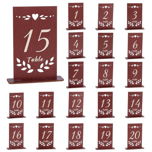 UNICRAFTALE 20 Stück Holz Hochzeitstischnummern Tischteller Dekoration Sattelbraun Rechteckig Nummer 1-20 Tischteller Mit Holzsockel Für Hochzeit Restaurant Geburtstagsfeier 11.3x3.7x15.3cm UNICRAFTALE 20 Stück Holz Hochzeitstischnummern Tischteller Dekoration Sattelbraun Rechteckig Nummer 1-20 Tischteller Mit Holzsockel Für Hochzeit Restaurant Geburtstagsfeier 11.3x3.7x15.3cm von UNICRAFTALE